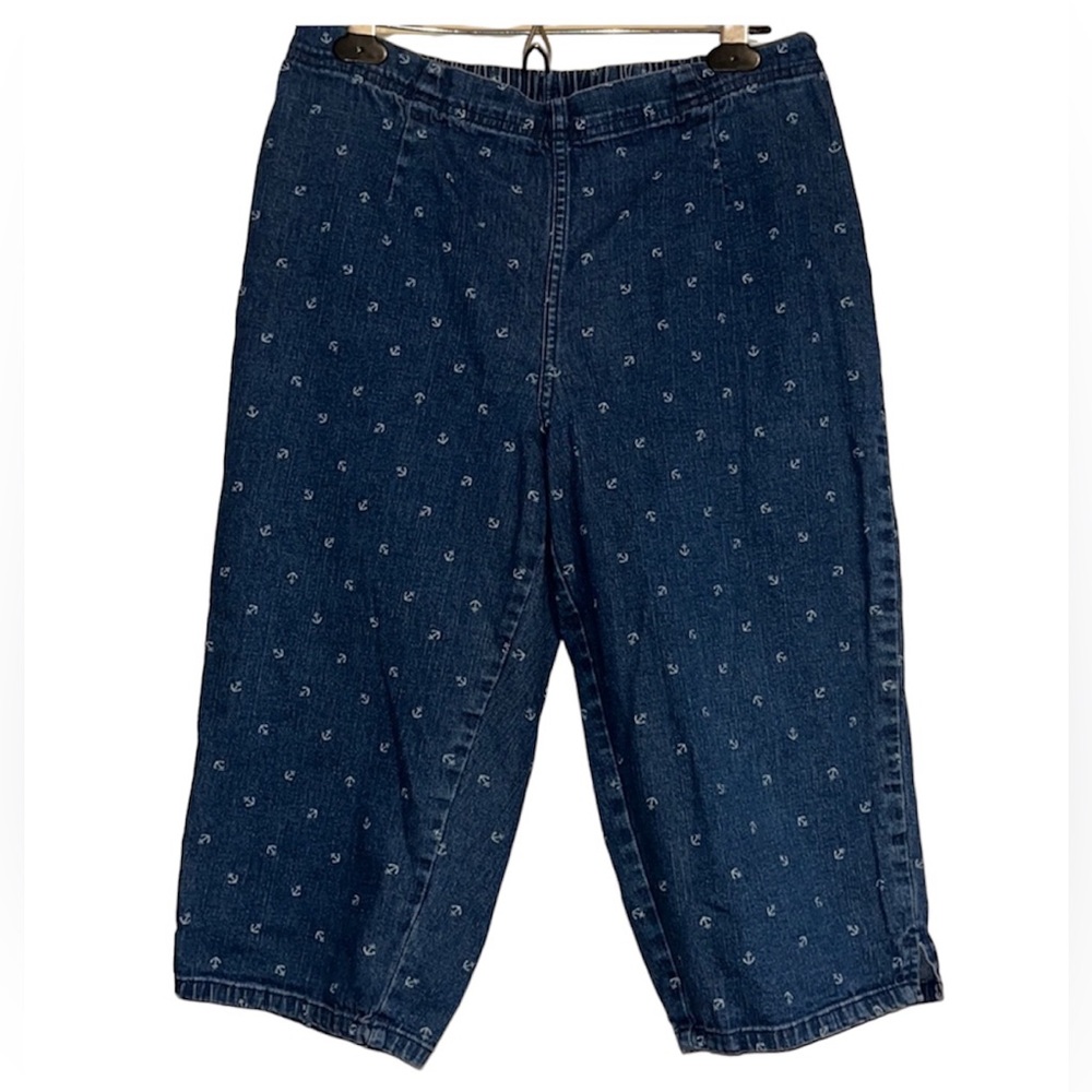 Croft & Barrow 90’s denim capris nautical
